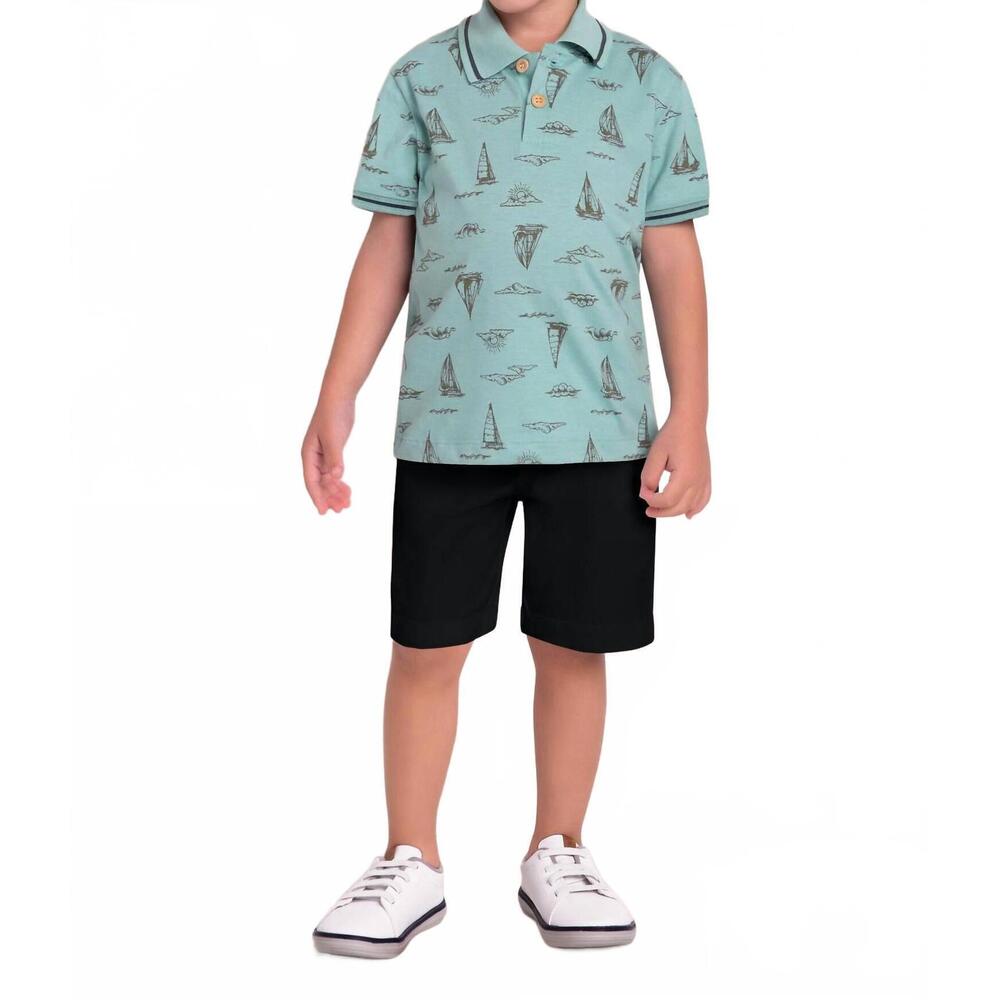 NEW MILON sailboat polo set in blue